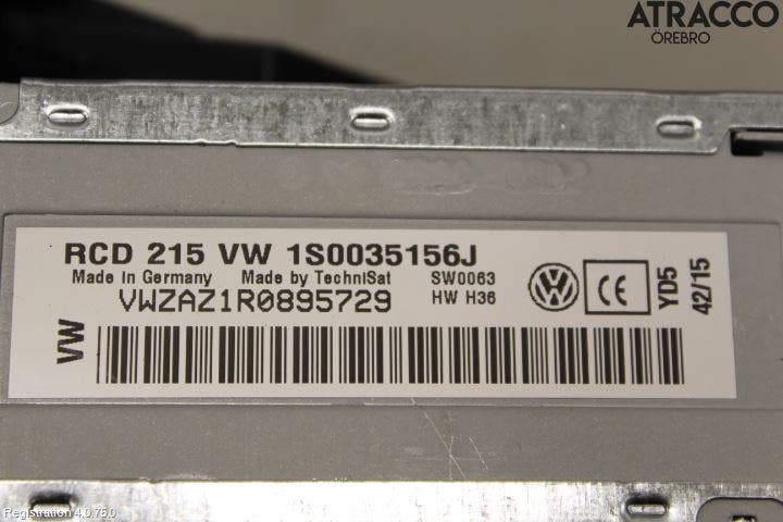 Volkswagen VW UP! / E-UP! Cd Radio - Multimediapanel