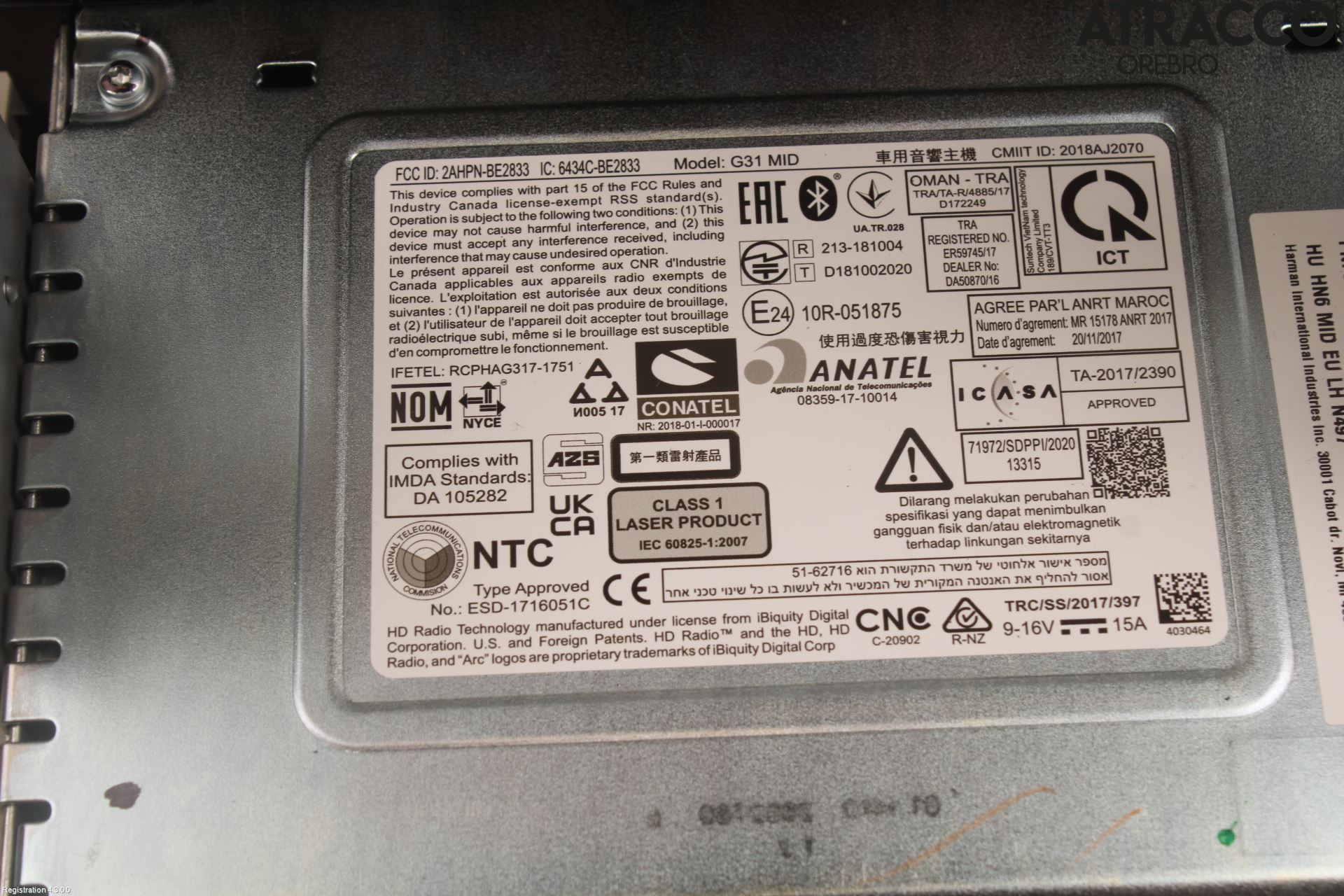 Subaru XV 18-22 Cd Radio - Multimediapanel
