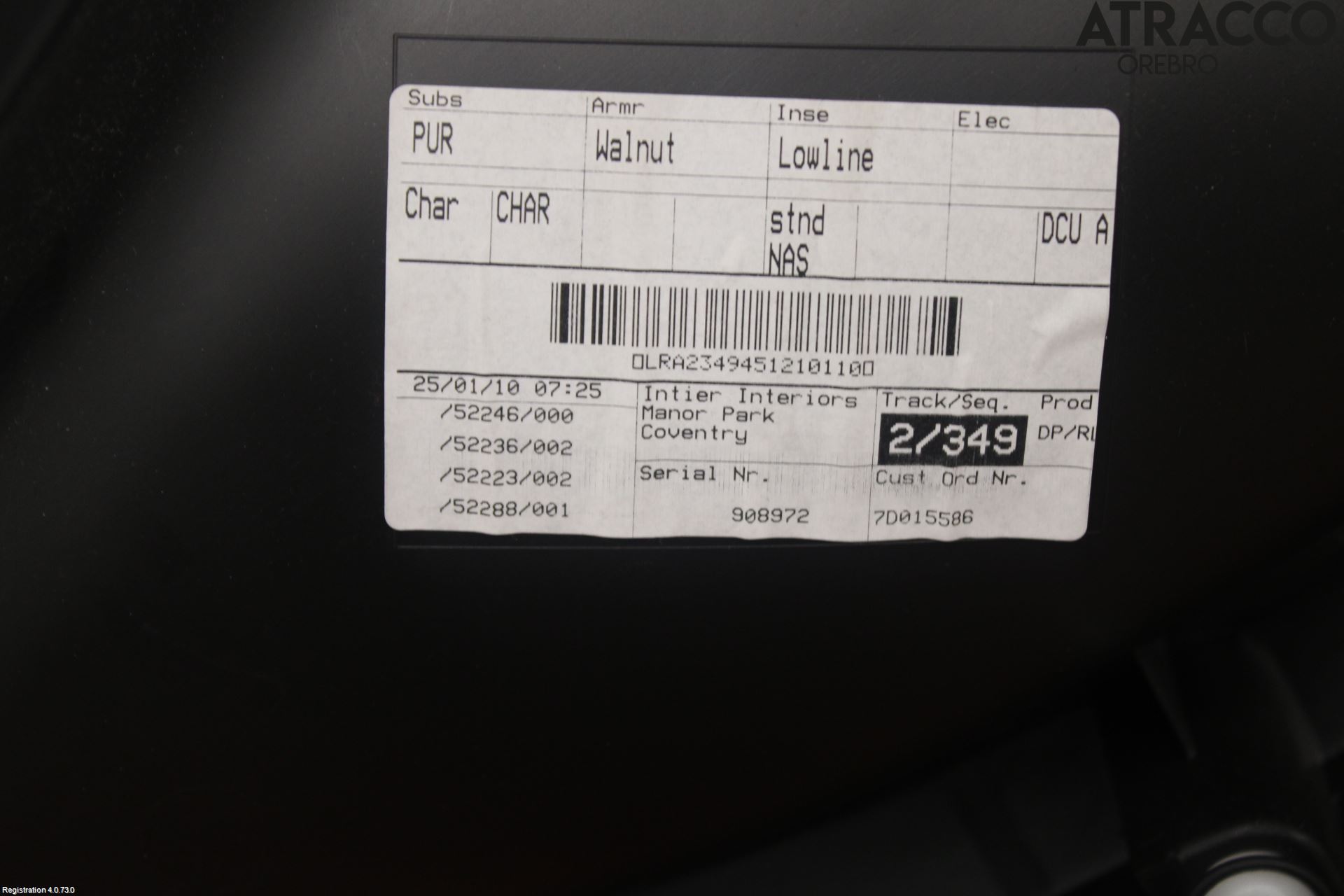 Jaguar XF 08-15 Dörrklädsel Vä