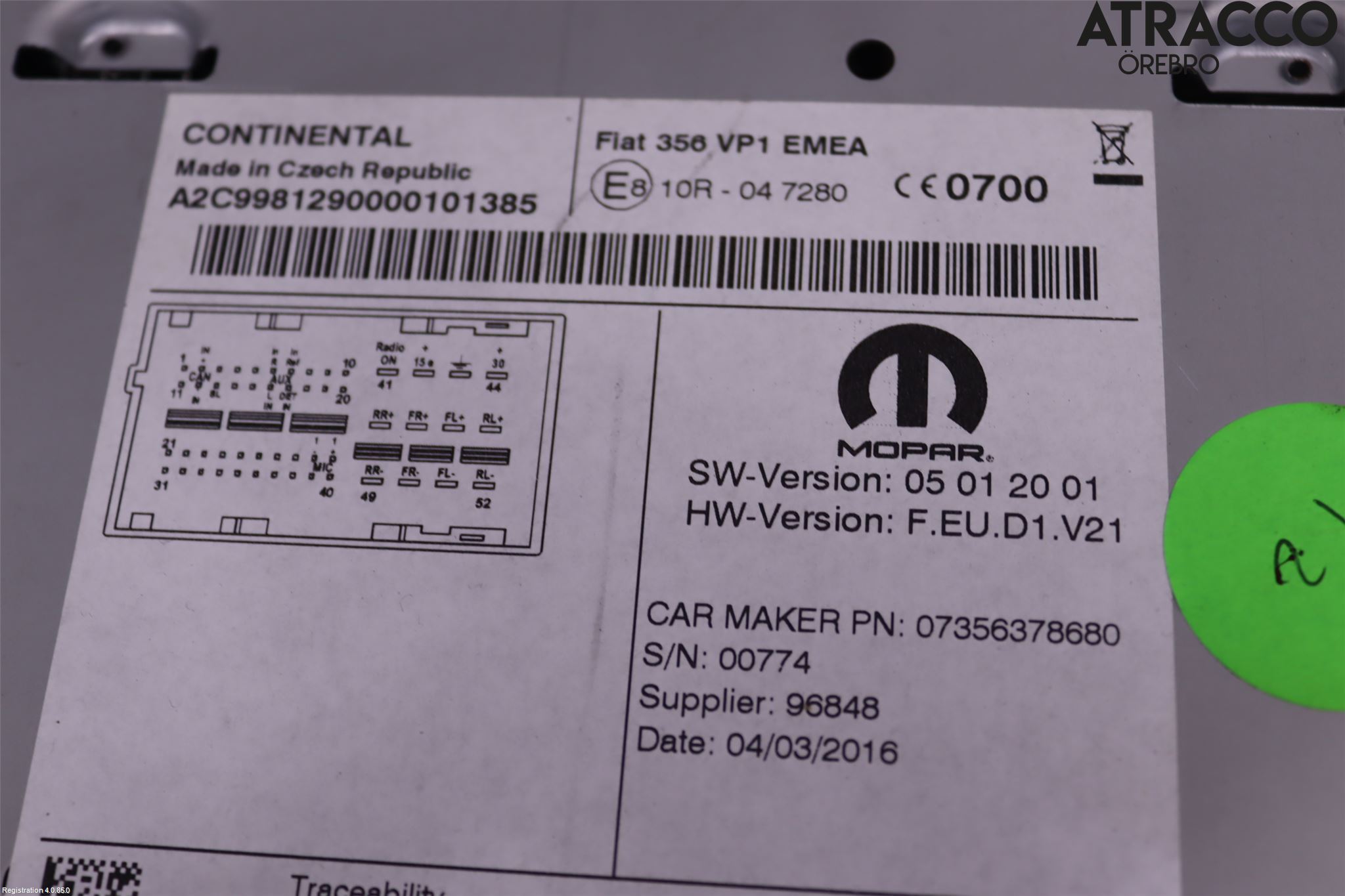 Fiat TIPO/CROSS 16- Radio