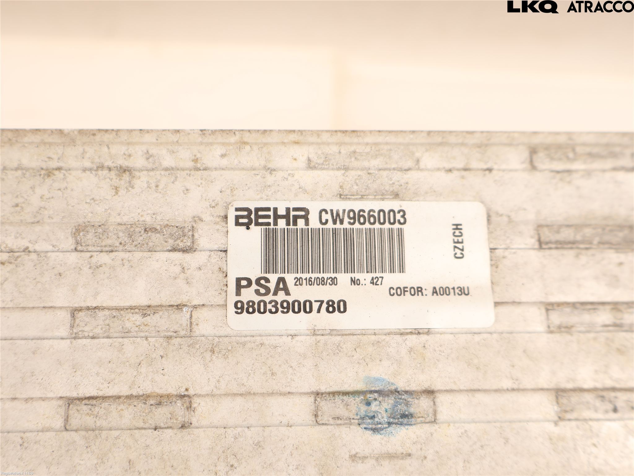 Peugeot 208 12-15 Laddluft-Intercooler Kyl