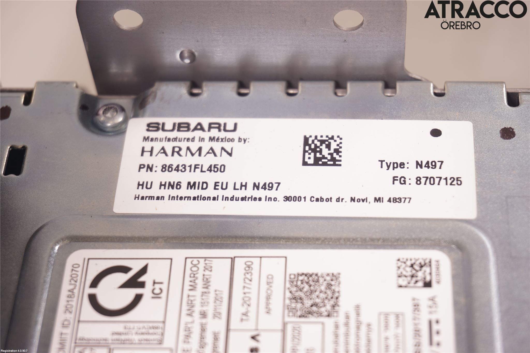 Subaru XV 18-22 Cd Radio - Multimediapanel