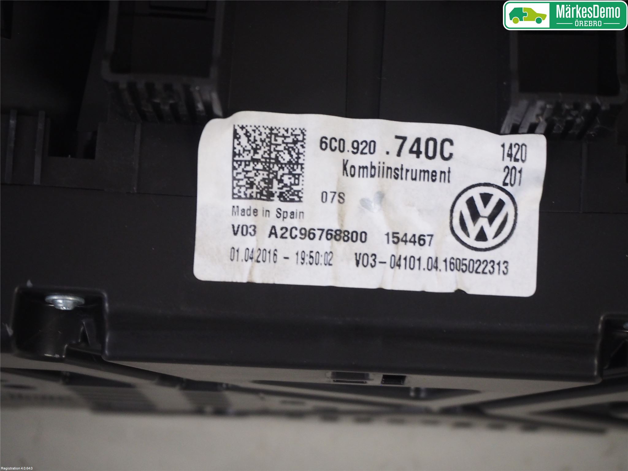 Volkswagen VW POLO 10-17 Instrument Komb