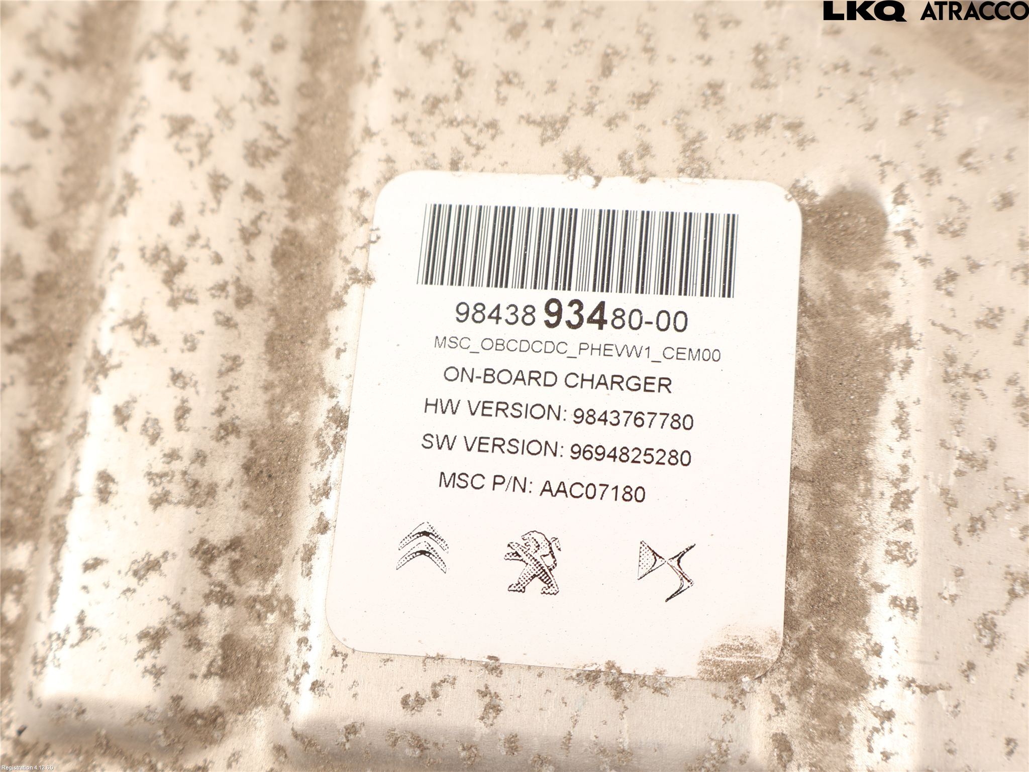 Citroen DS 7 CROSSBACK 19-23 Batteriladdare Högspänning