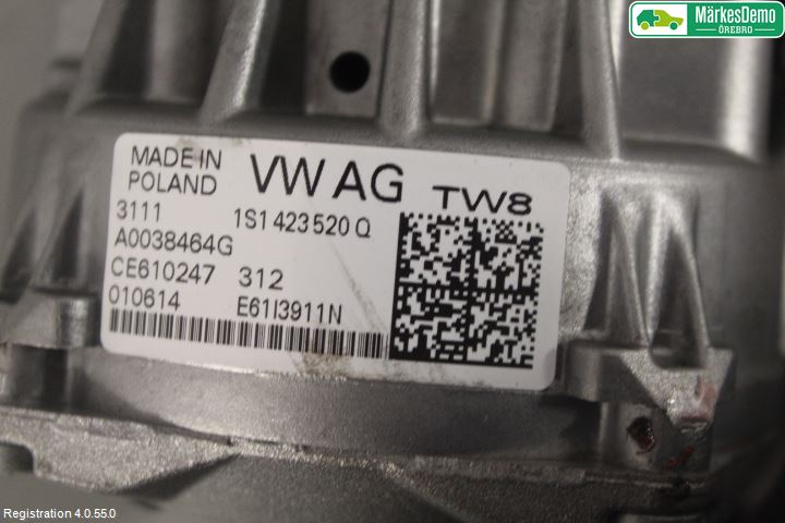 Volkswagen VW UP! / E-UP! Rattaxelagg Med Inb Servo