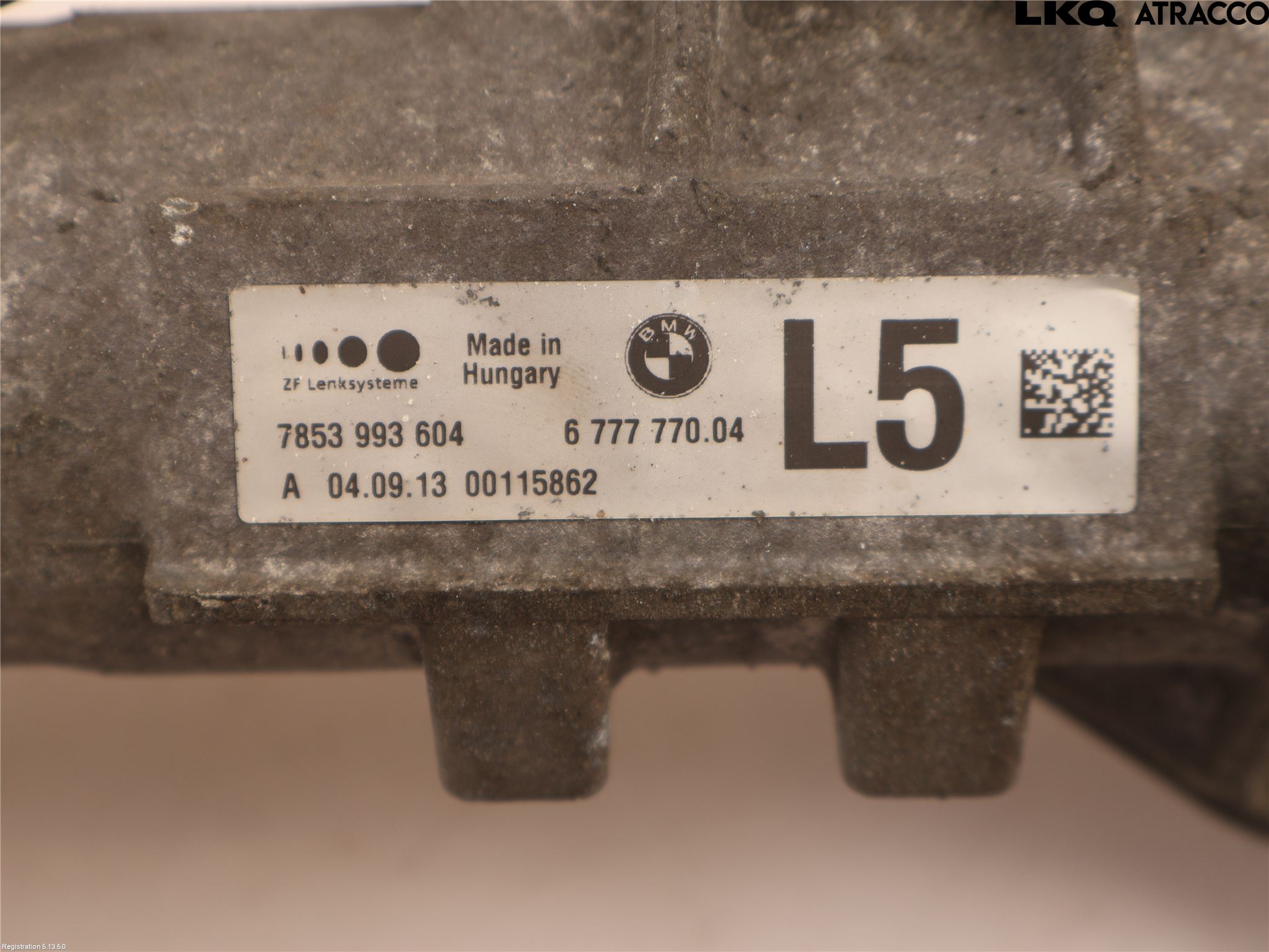 BMW 5 F10/F11/F18 09-17 Styrväxel Servo -Snäcka