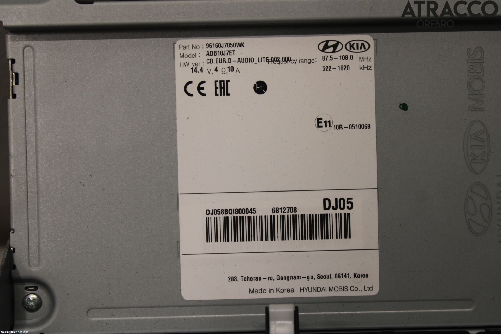 Kia CEED/CEED SW 19- Cd Radio - Multimediapanel