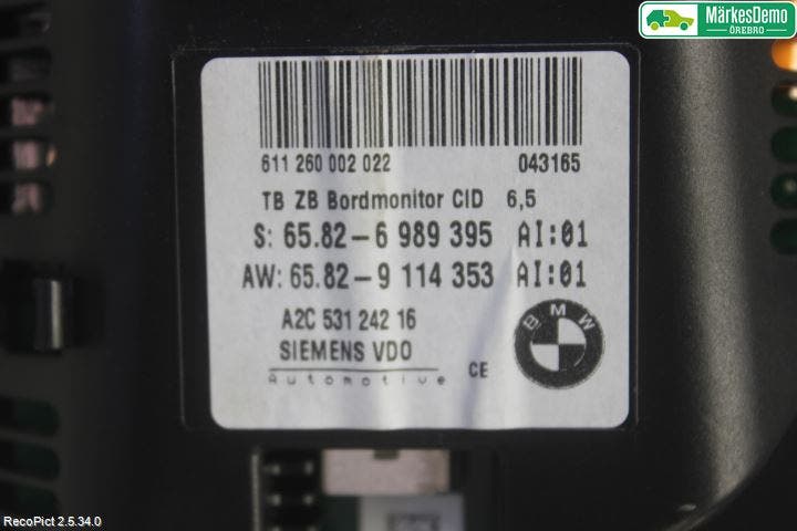 BMW 5 E60/61 Sed/Tou 02-10 Färddator