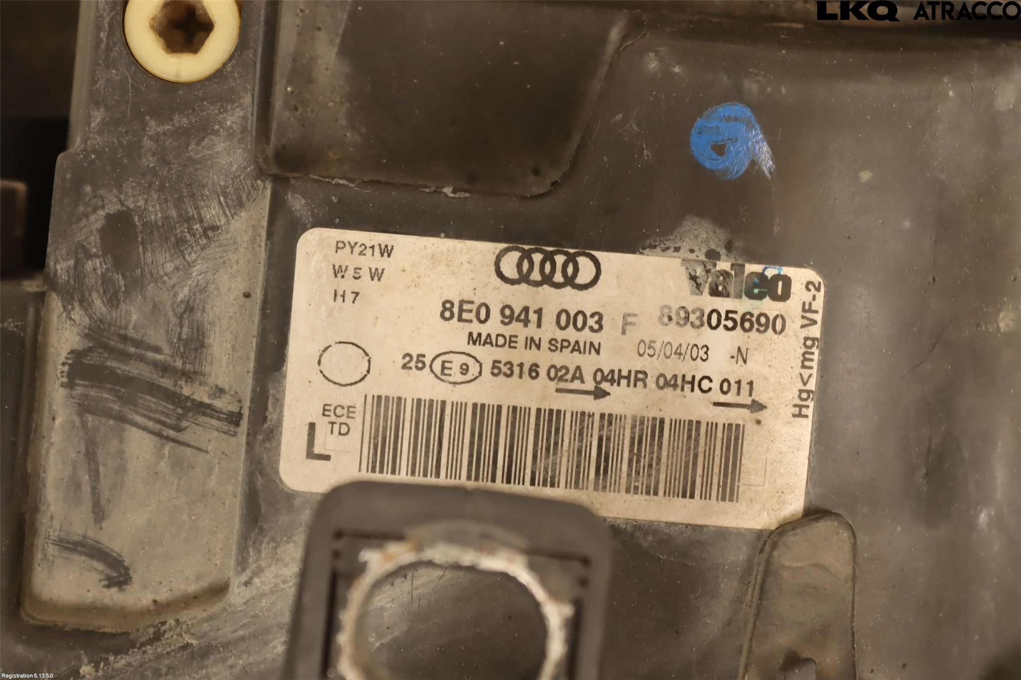 Audi A4/S4 01-05 Strålkastare Vänster