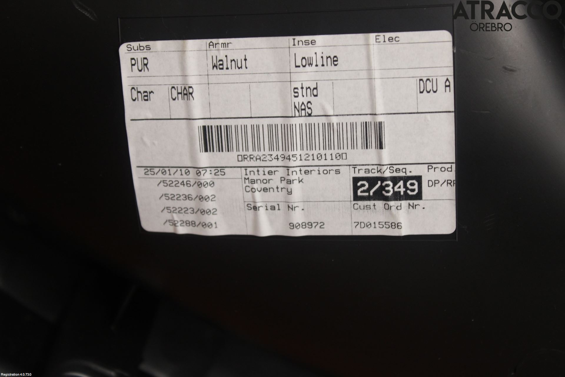 Jaguar XF 08-15 Dörrklädsel Hö