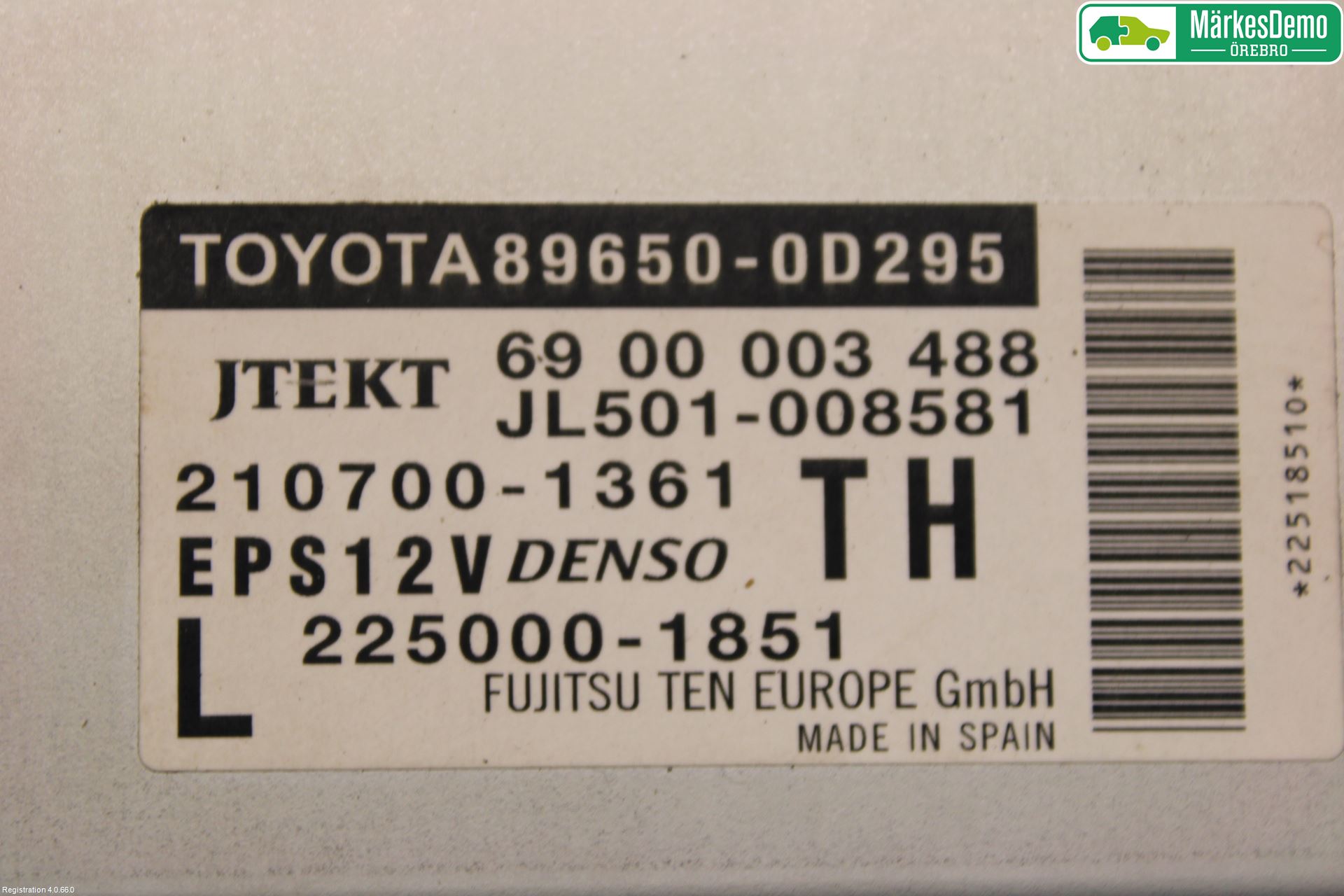 Toyota YARIS XP130 15-20 Styrenhet Styrservo
