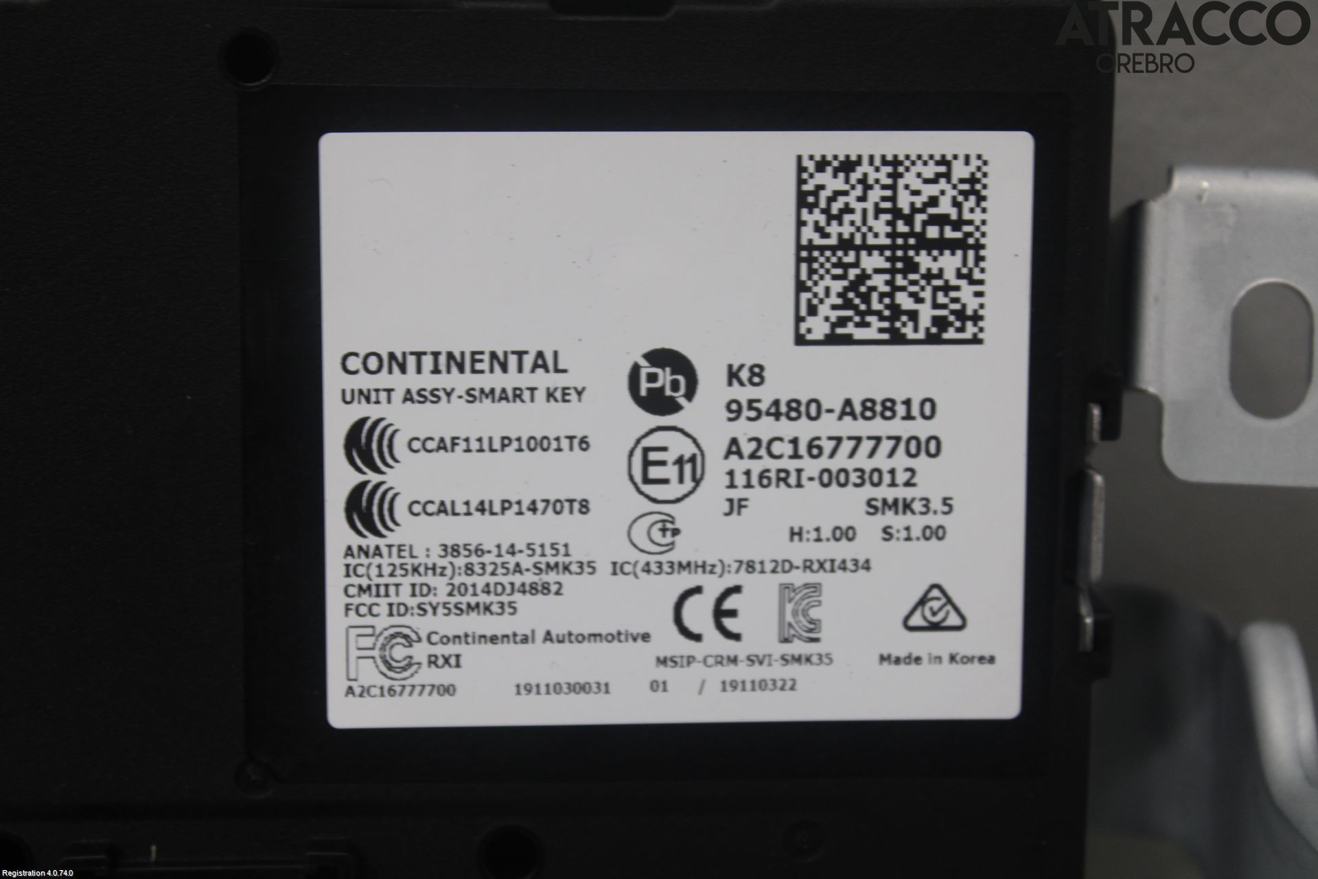 Kia OPTIMA 16-20 Styrenhet Övrigt