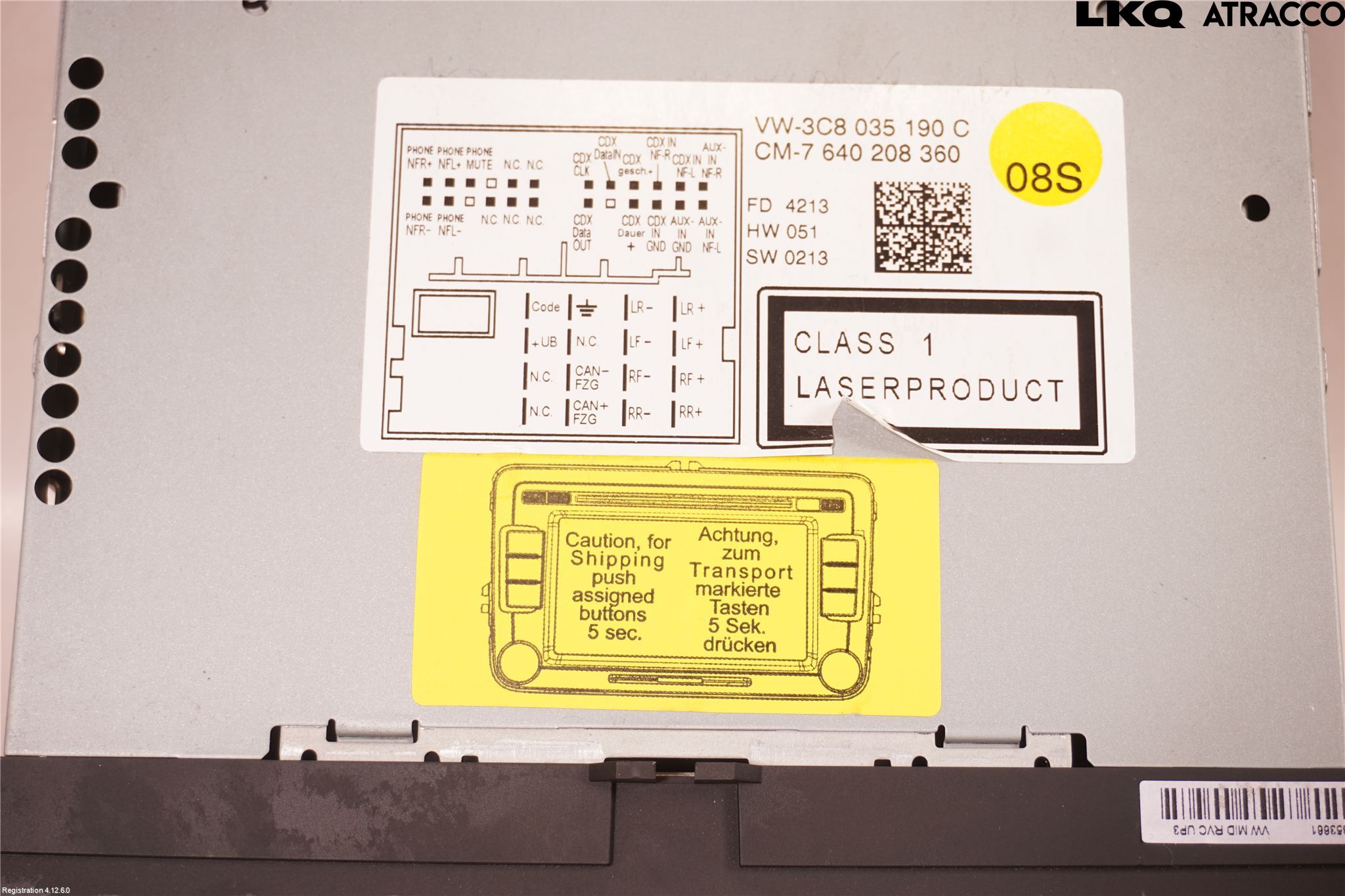 Volkswagen VW TIGUAN 07-16 Cd Radio - Multimediapanel