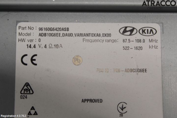 Kia PICANTO 17- Cd Radio - Multimediapanel