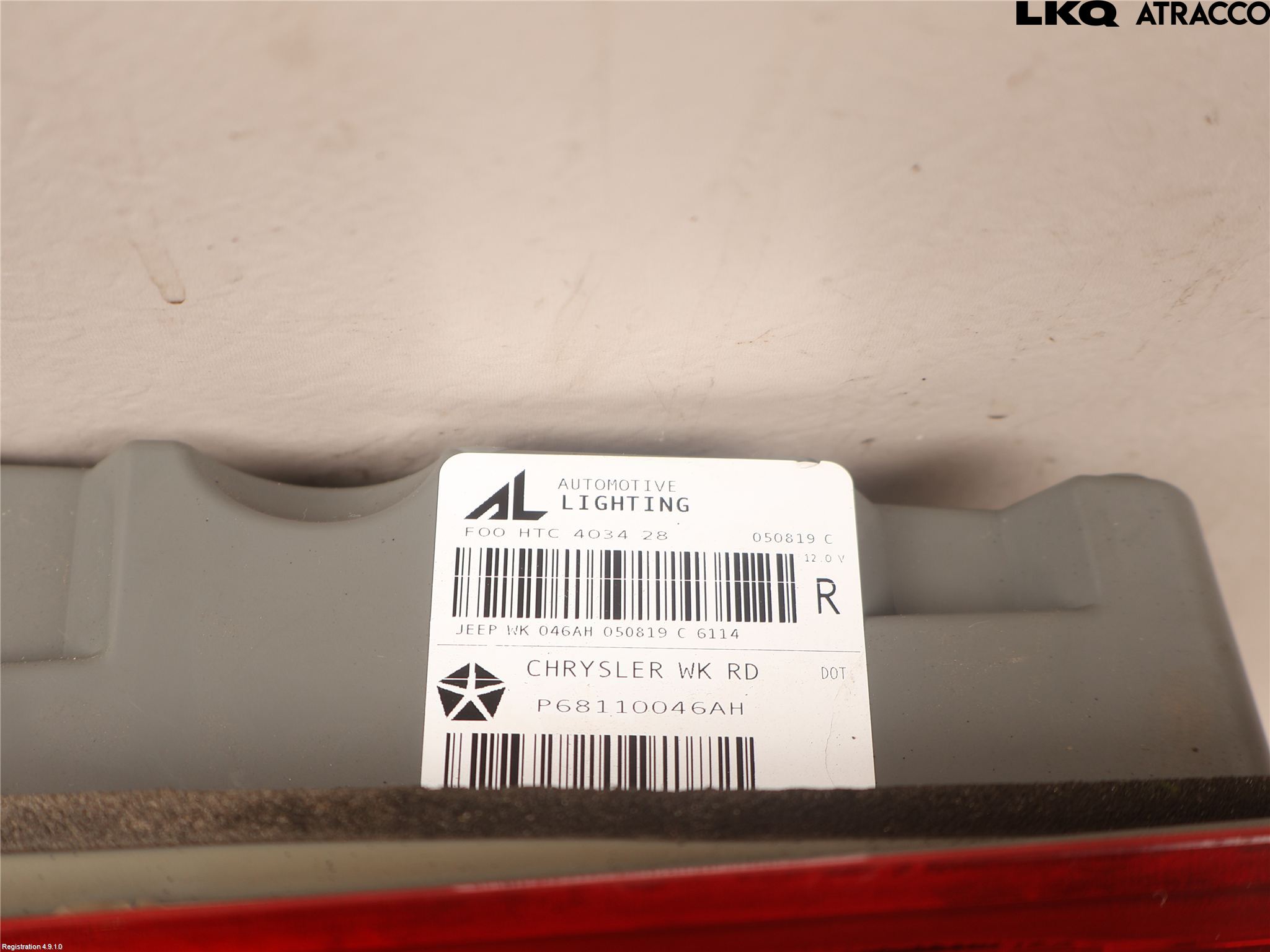 Jeep GRAND CHEROKEE 10-20 Bakljus Lucka Hö