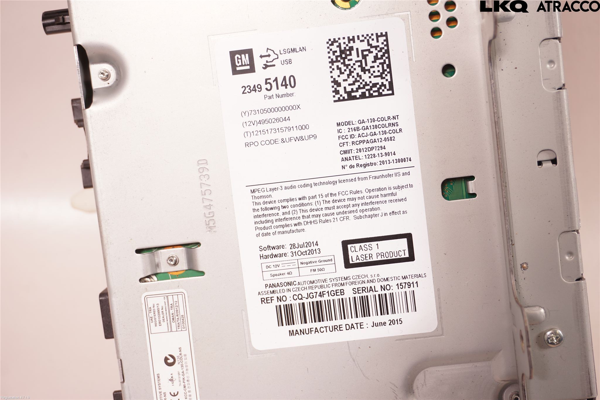 Opel ASTRA J 10-15 Cd Radio - Multimediapanel