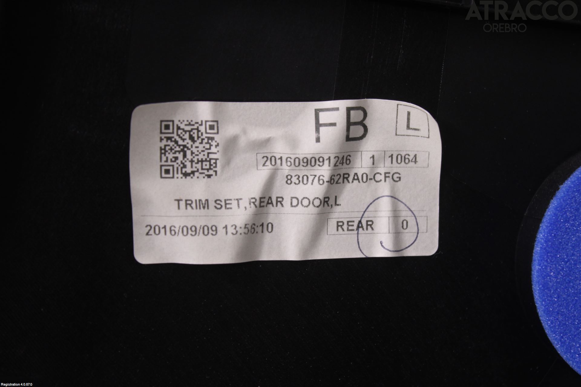 Suzuki IGNIS 01-20 Dörrklädsel Vä