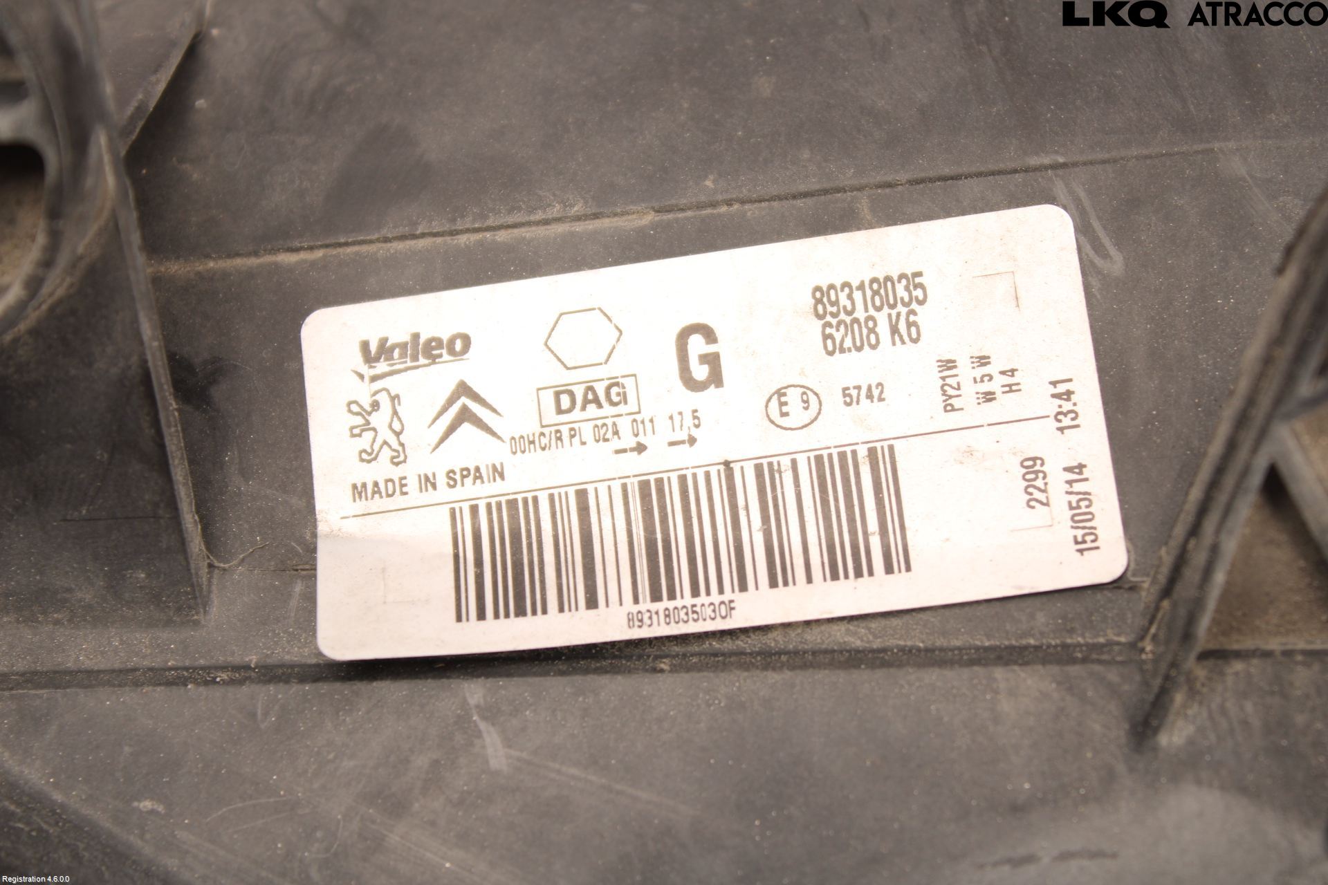 Citroen BERLINGO 08-18 Strålkastare Vänster