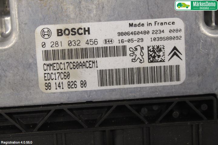 Citroen BERLINGO 08-18 Styrenhet Insprut Bensin