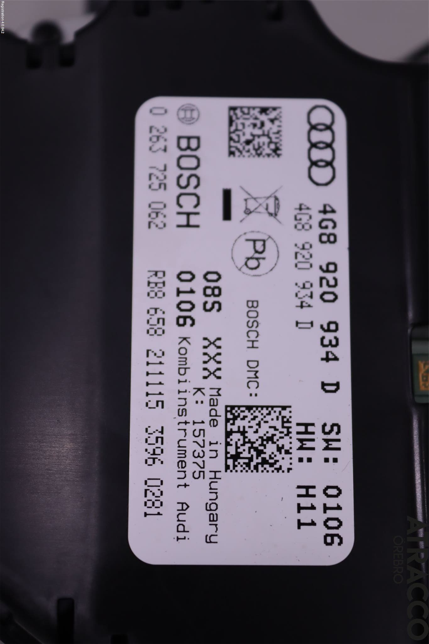 Audi A6/S6 4G 11-18 Instrument Komb