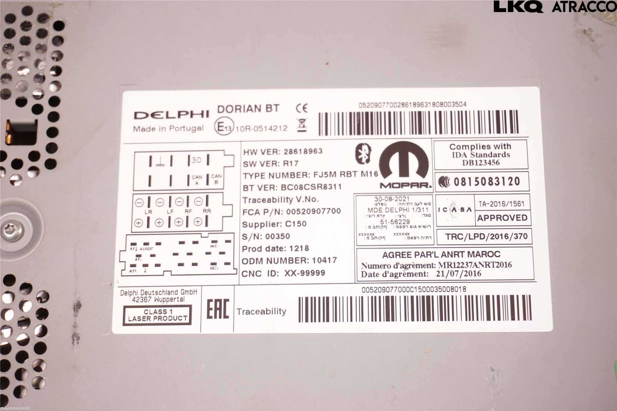 Opel COMBO D 12-18 Cd Radio - Multimediapanel