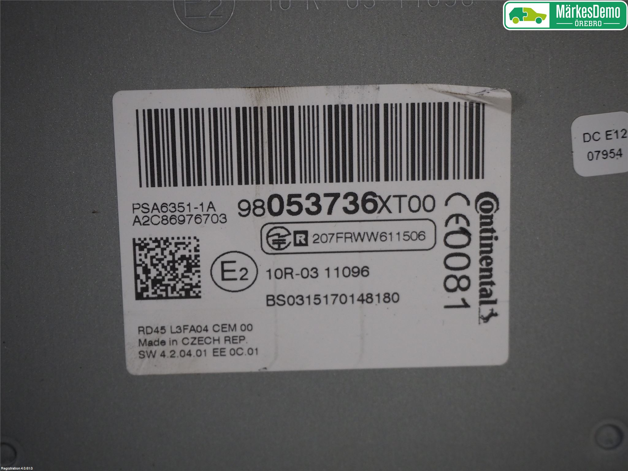 Peugeot PARTNER 08-15 Radio