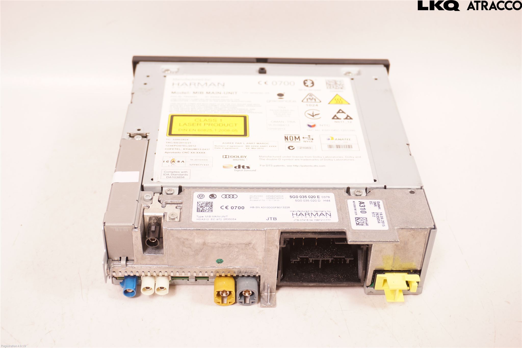 Volkswagen VW GOLF / E-GOLF VII 13-20 Styrenhet Multimedia