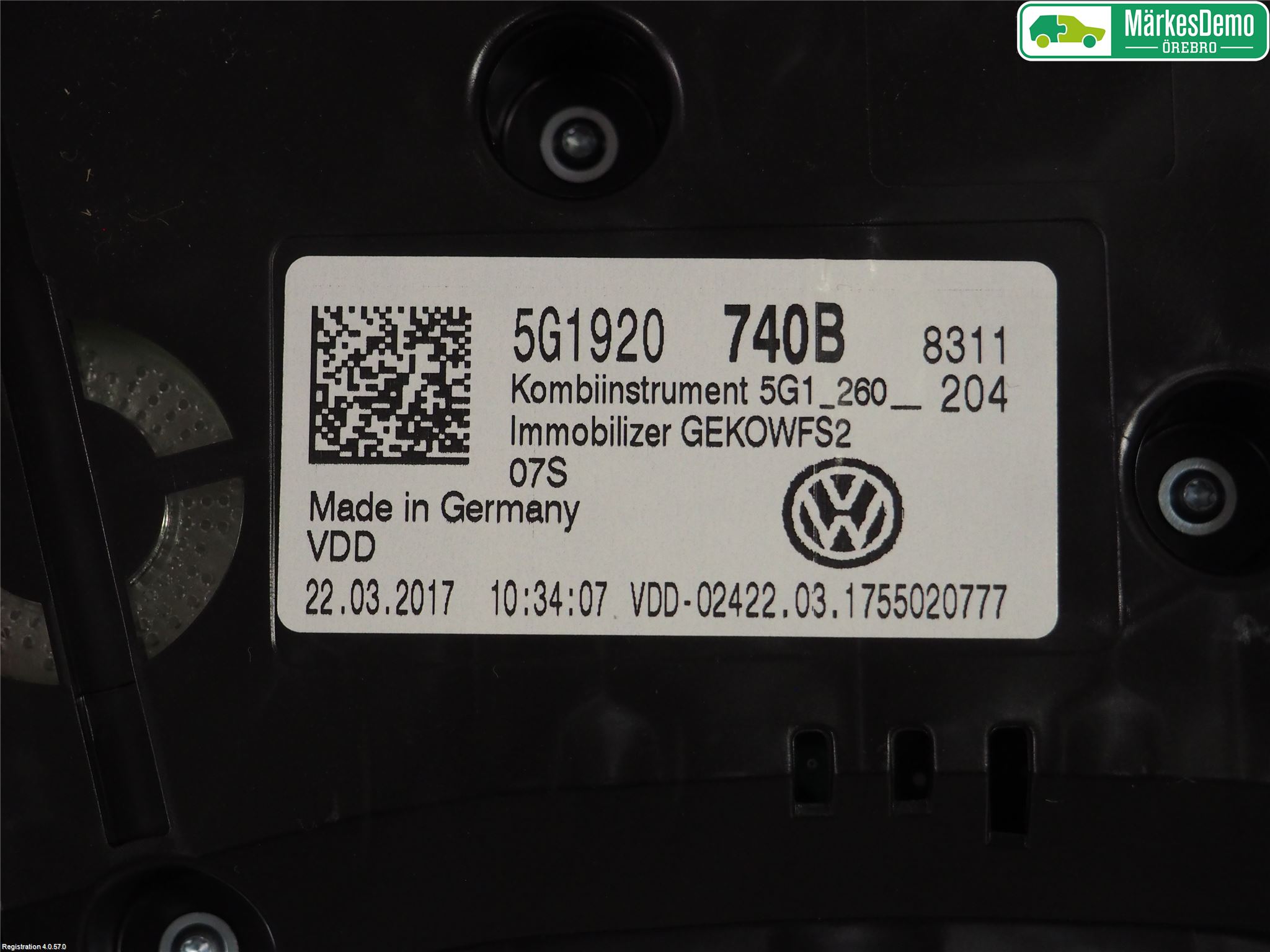 Volkswagen VW GOLF / E-GOLF VII 13-20 Instrument Komb