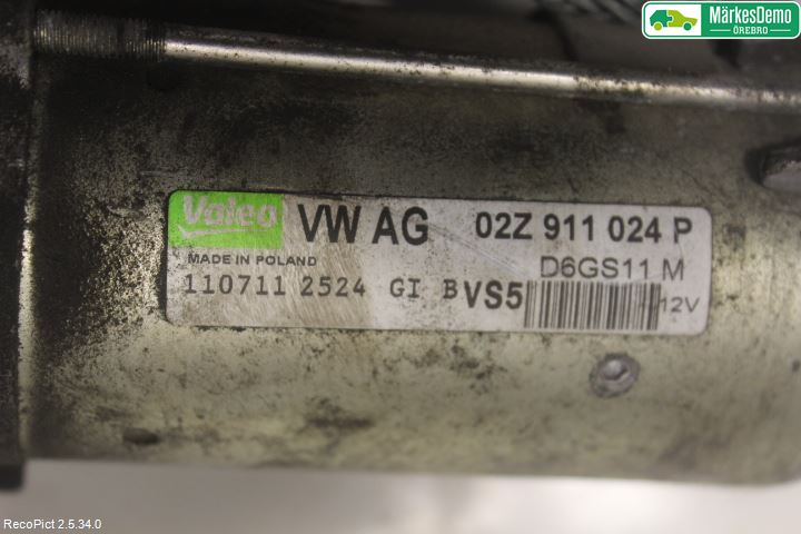 Volkswagen VW PASSAT 11-14 Startmotor