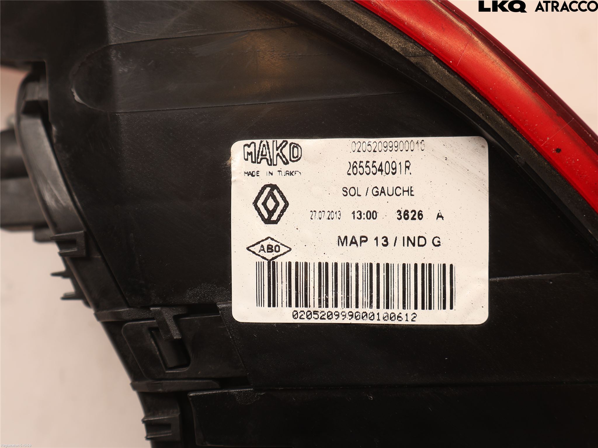 Renault CLIO IV 12-16 Bakljus Vänster