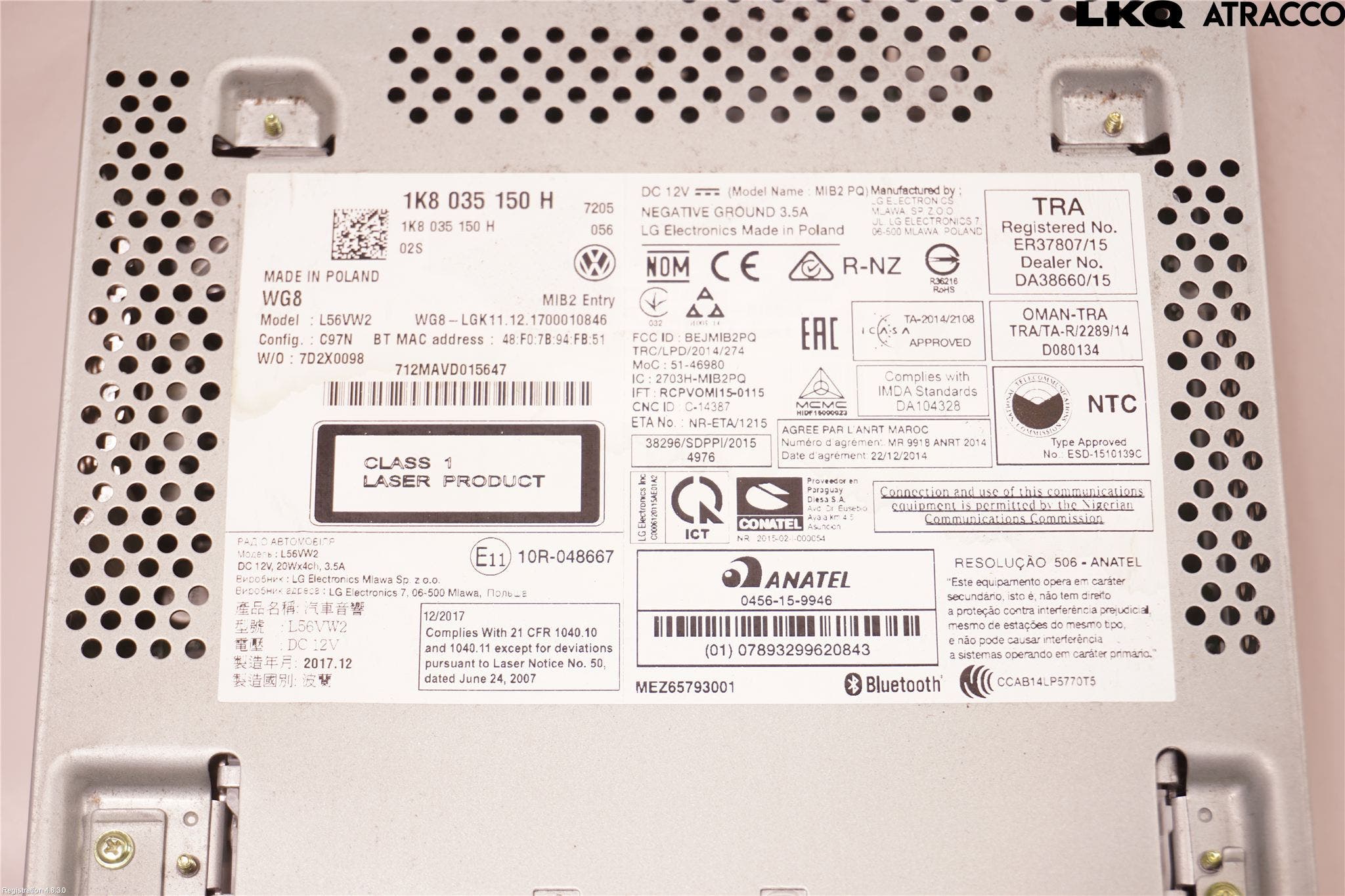 Volkswagen VW CADDY 16-20 Cd Radio - Multimediapanel