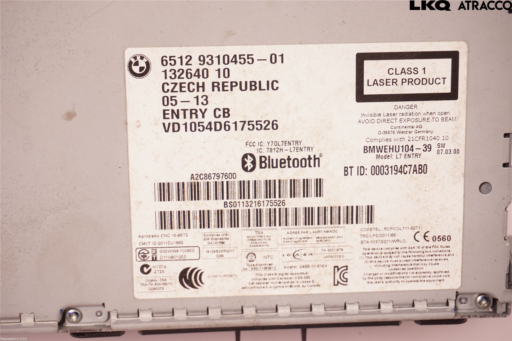 BMW 3 F30/F31/F80 12-19 Styrenhet Multimedia