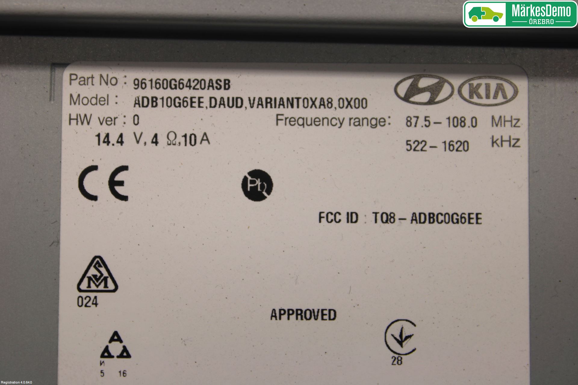 Kia PICANTO 17- Cd Radio - Multimediapanel