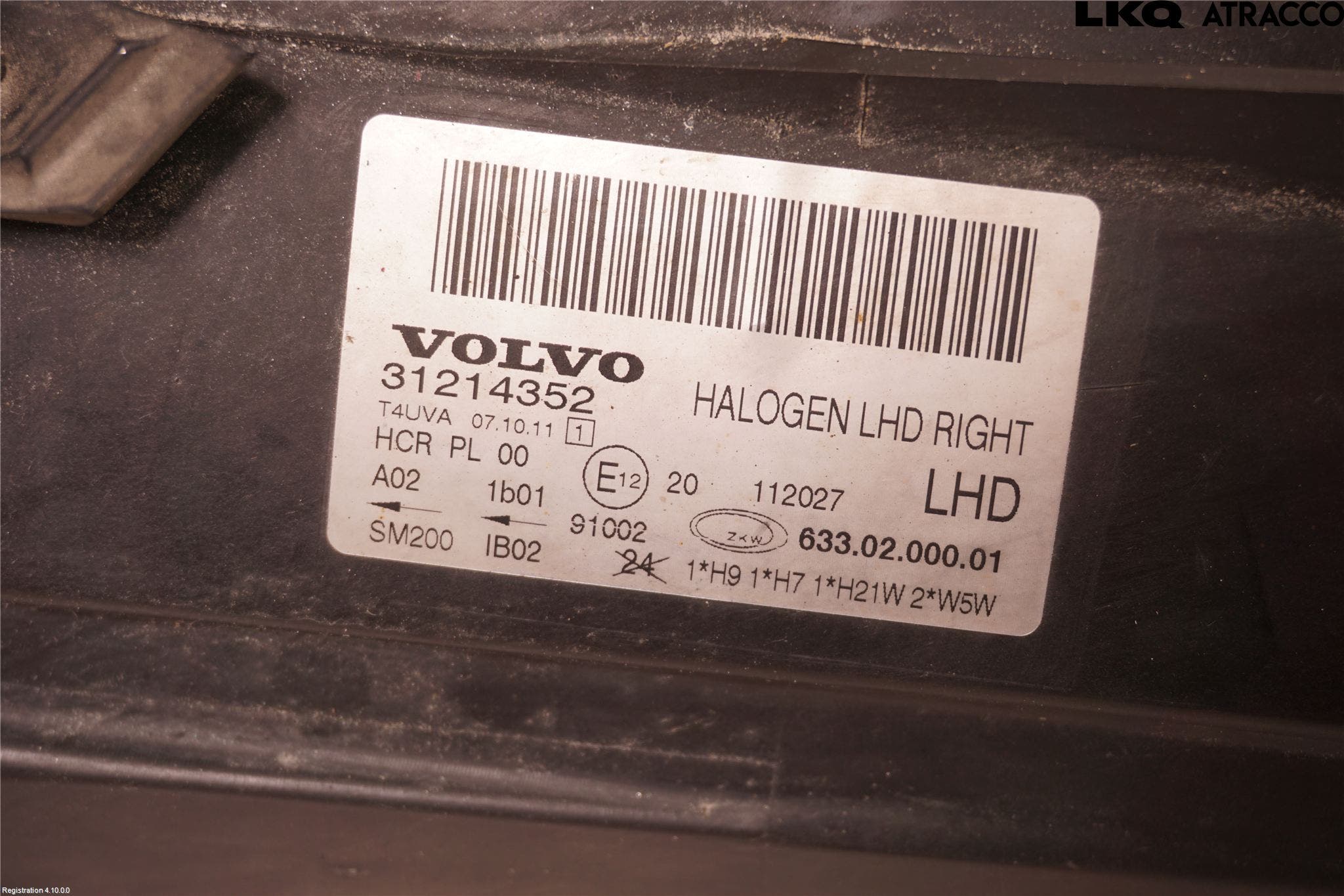 Volvo V70 08-13 Strålkastare Höger