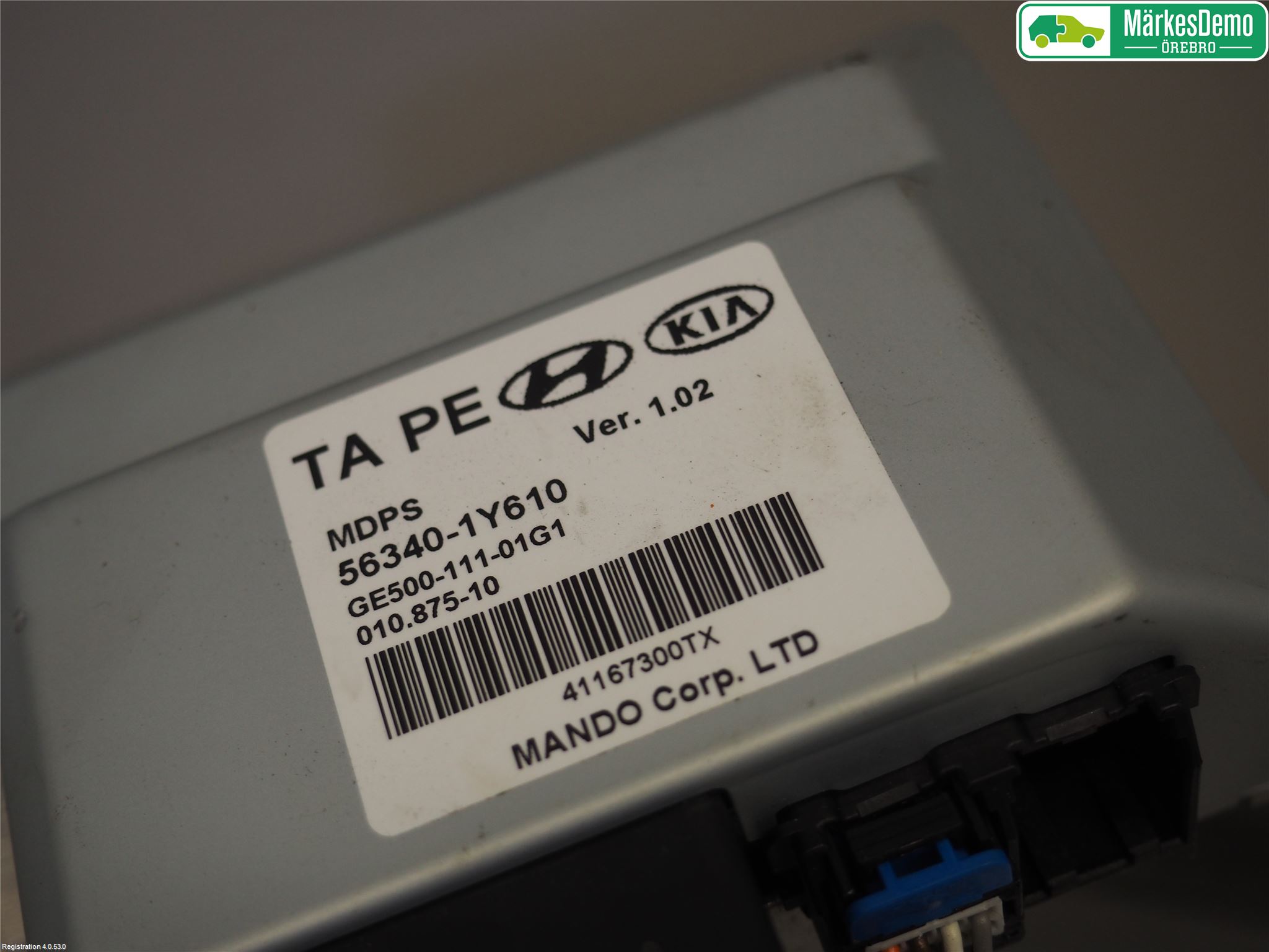 Kia PICANTO 12-17 Rattaxelagg Med Inb Servo