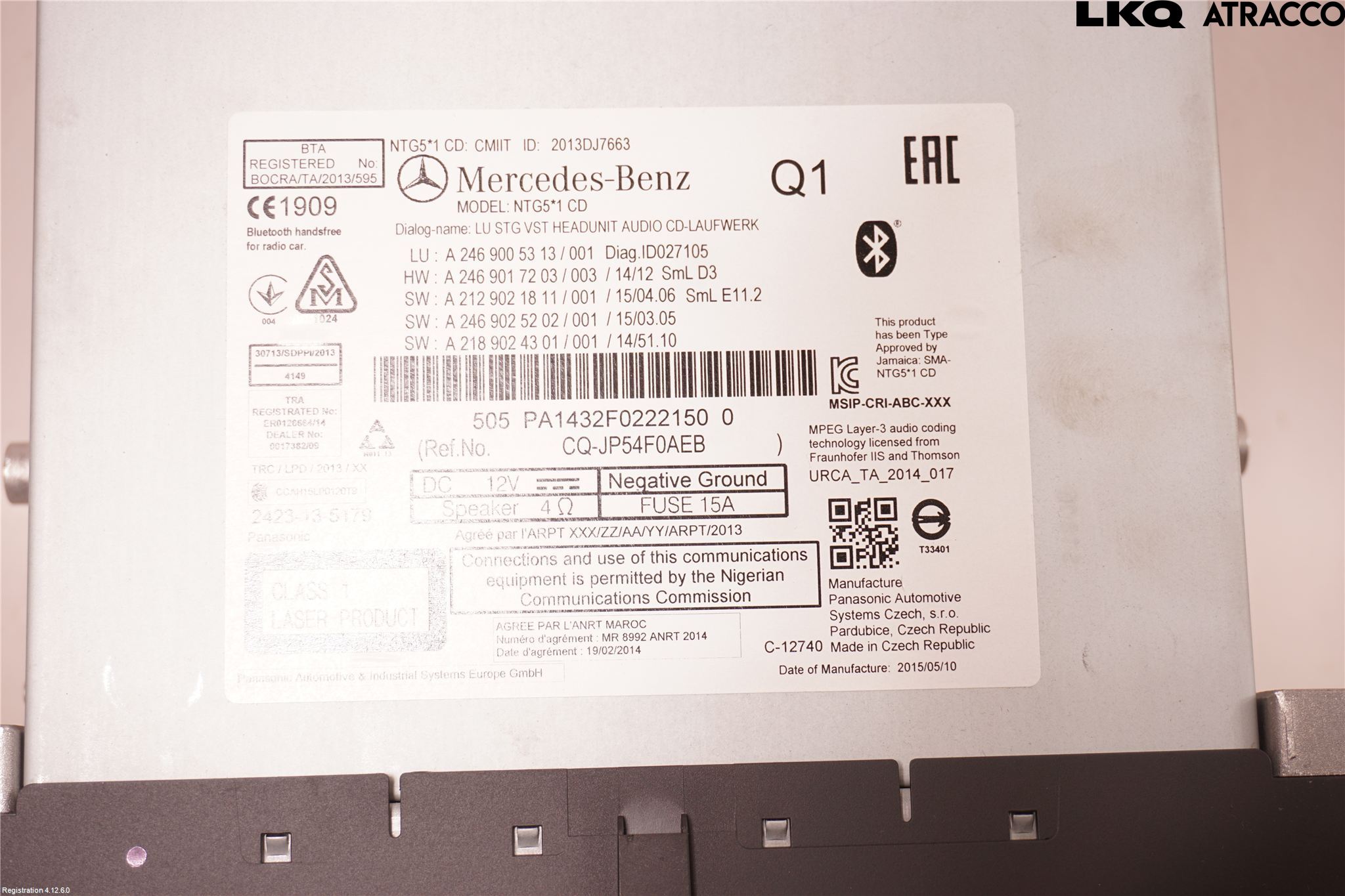 Mercedes-Benz MB CLA-KLASS (C117/X117) 13-19 Cd Radio - Multimediapanel