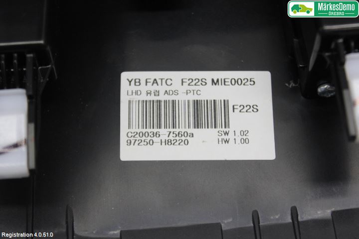 Kia RIO 17- Ac Styrenhet Ac Manöveren