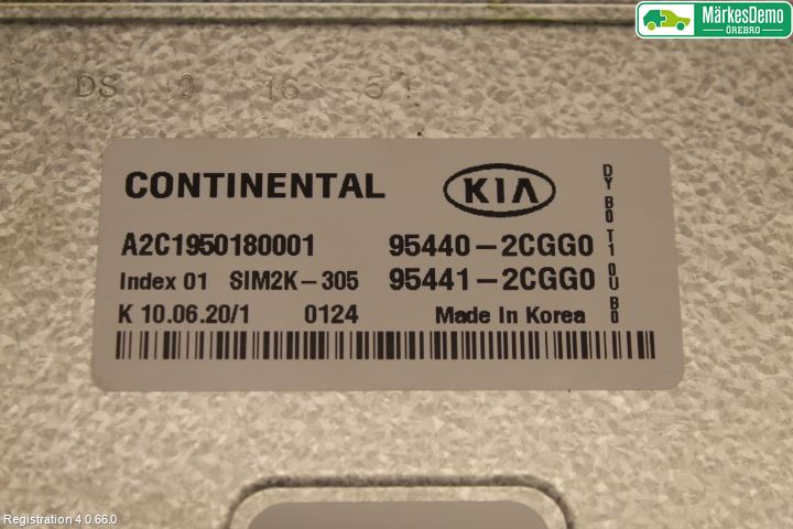 Kia STONIC 18->> Styrenhet Insprut Bensin