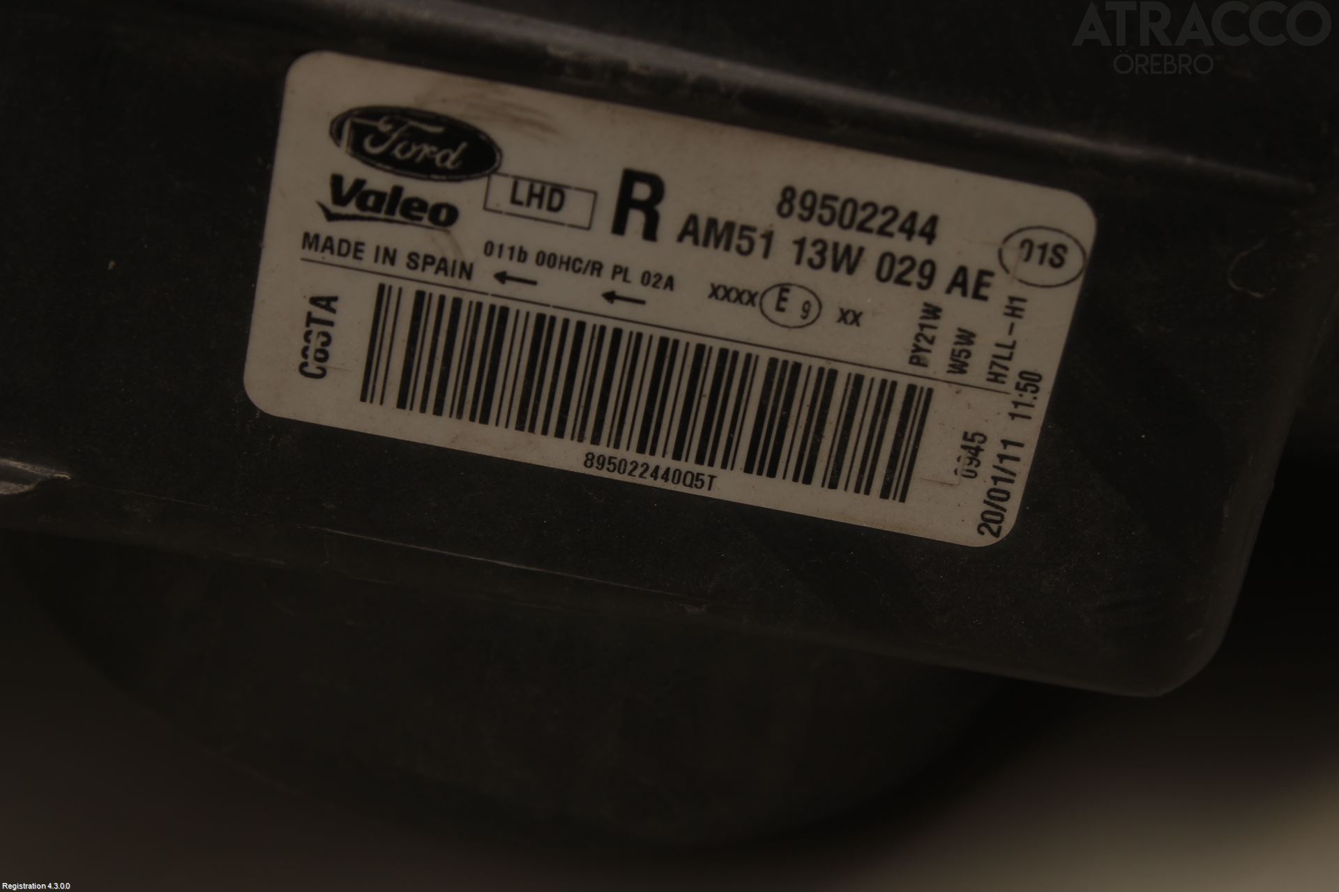 Ford C-MAX II  11-14 Strålkastare Höger