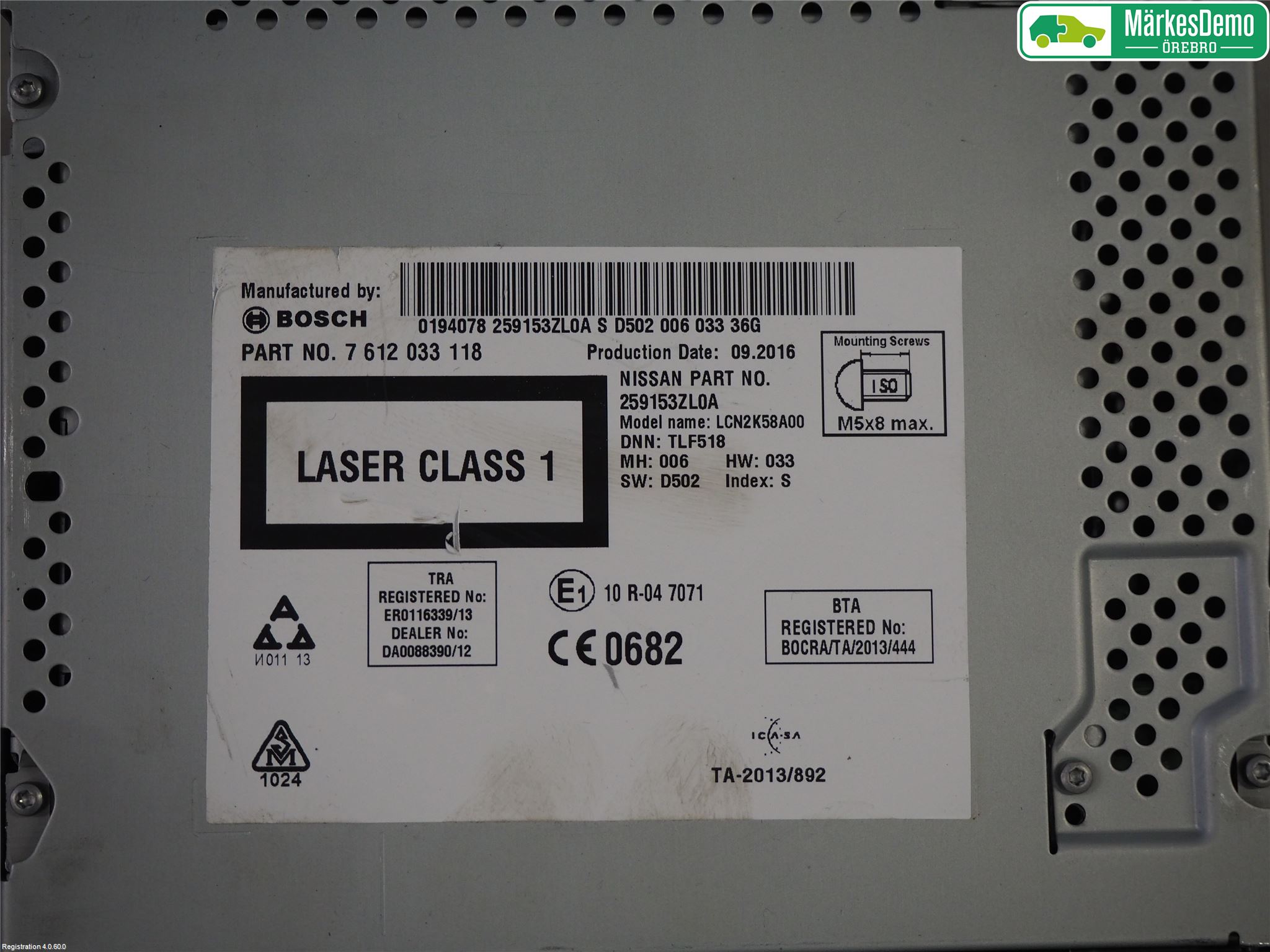 Nissan PULSAR Cd Radio - Multimediapanel