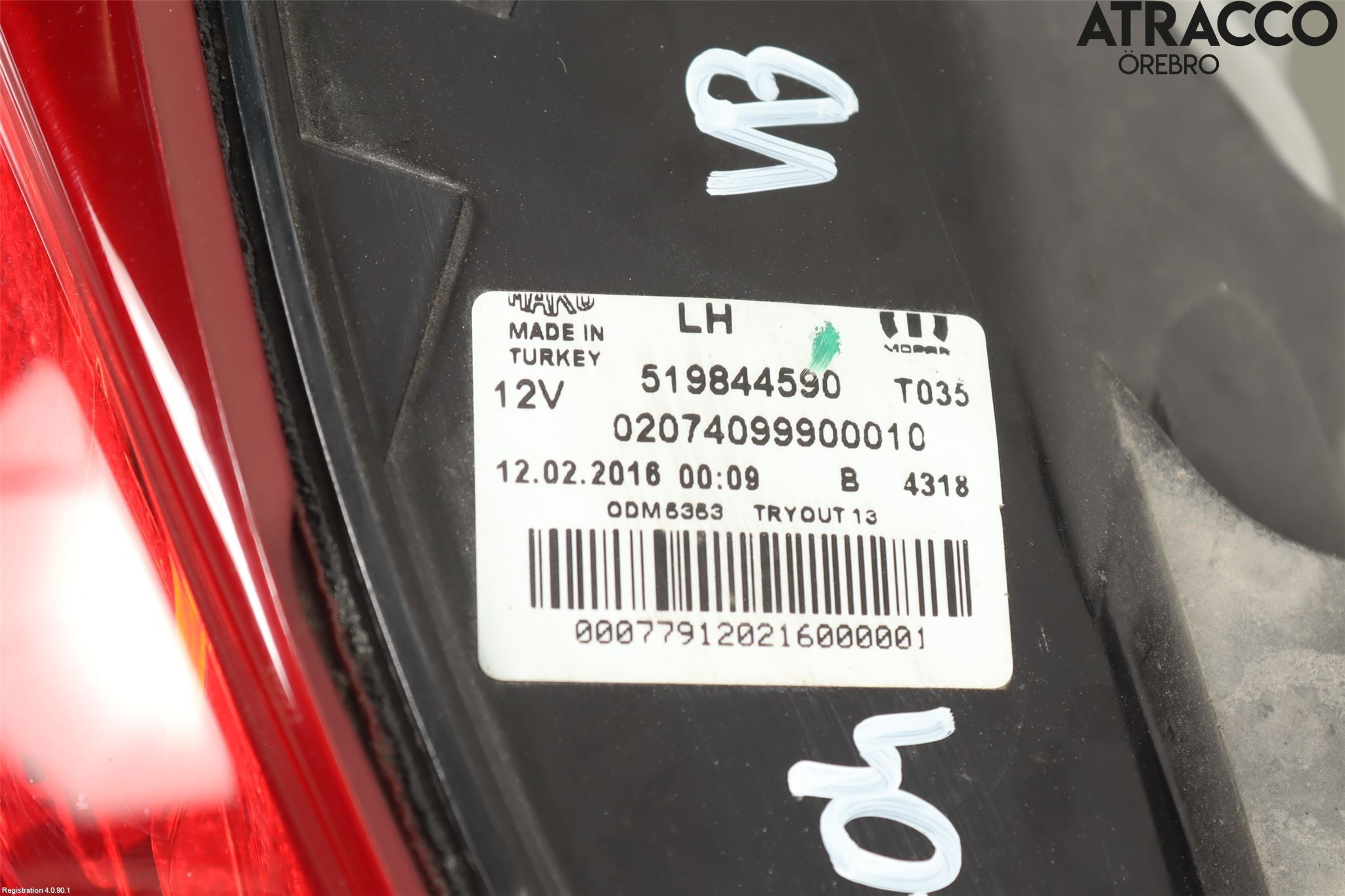 Fiat TIPO/CROSS 16- Bakljus Vänster