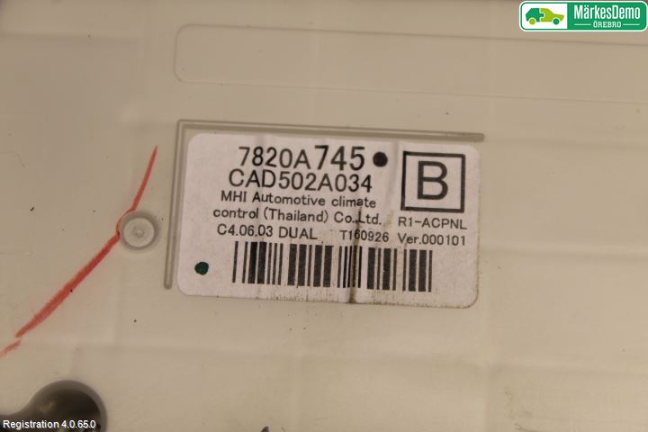Mitsubishi L200 16-23 Ac Styrenhet Ac Manöveren