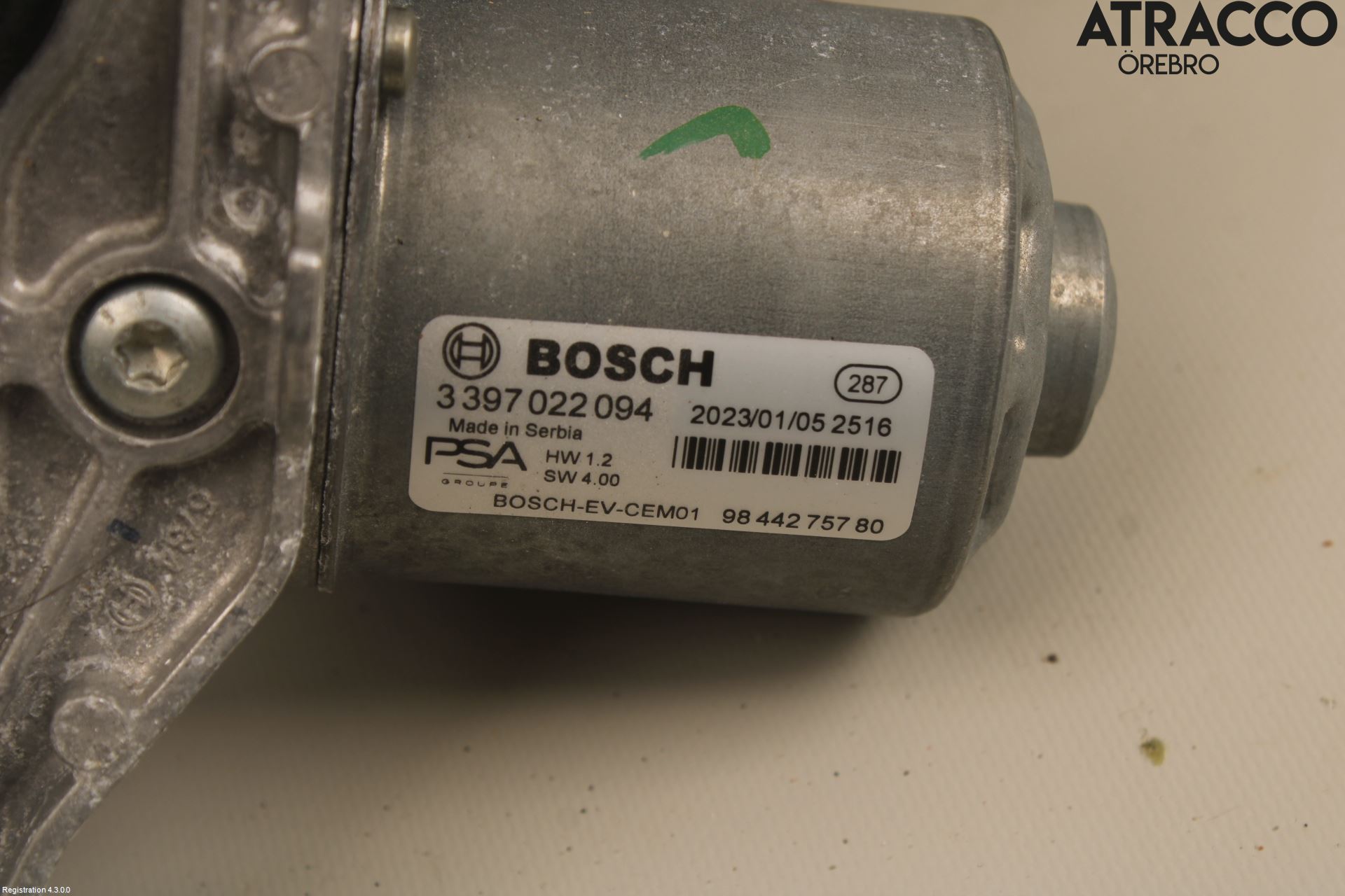 Citroen DS 4 / DS 4 E-TENSE 22- Torkarmotor Vindruta