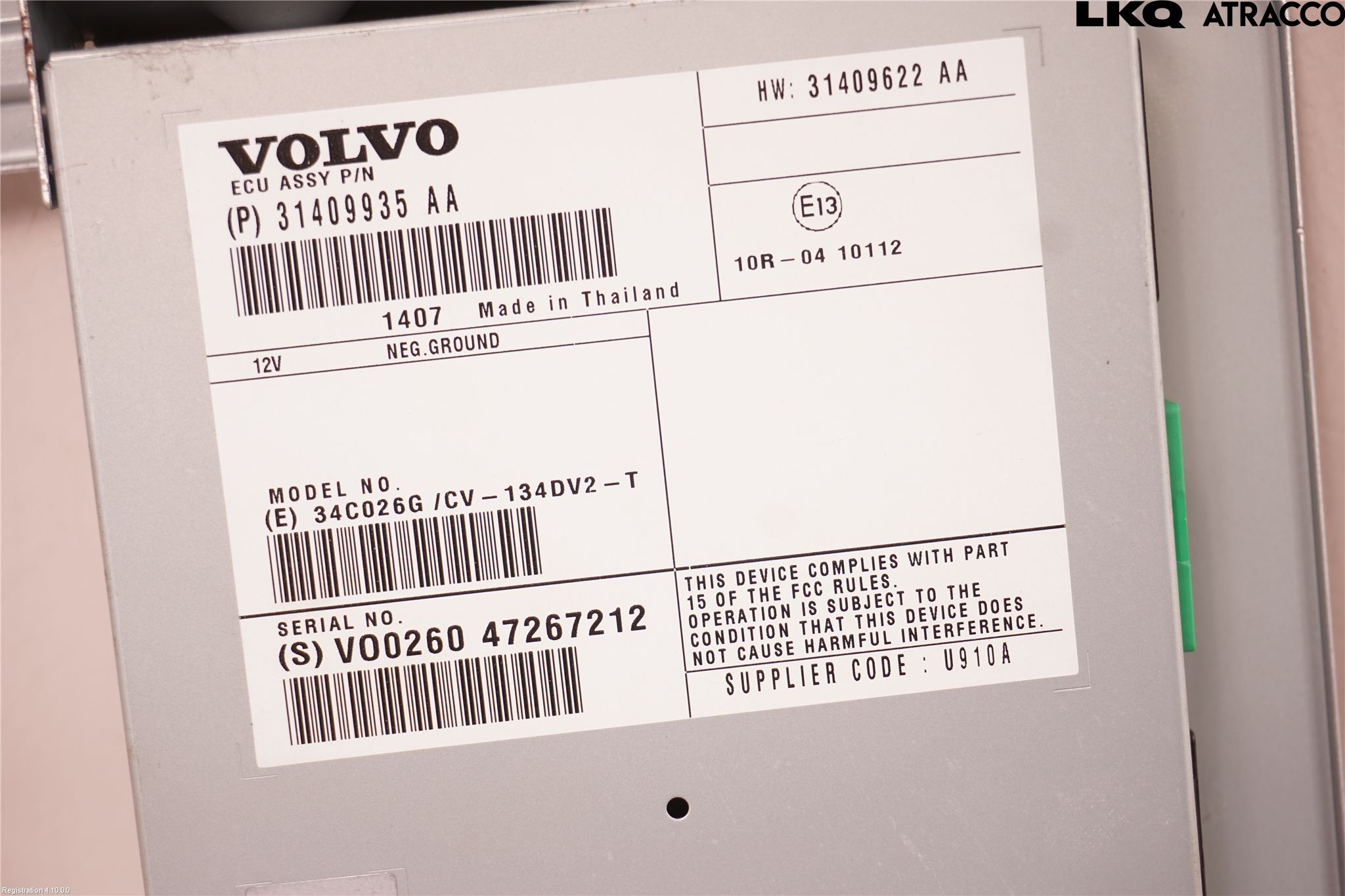 Volvo V40 12-19 Radio-Stereo Förstärkare