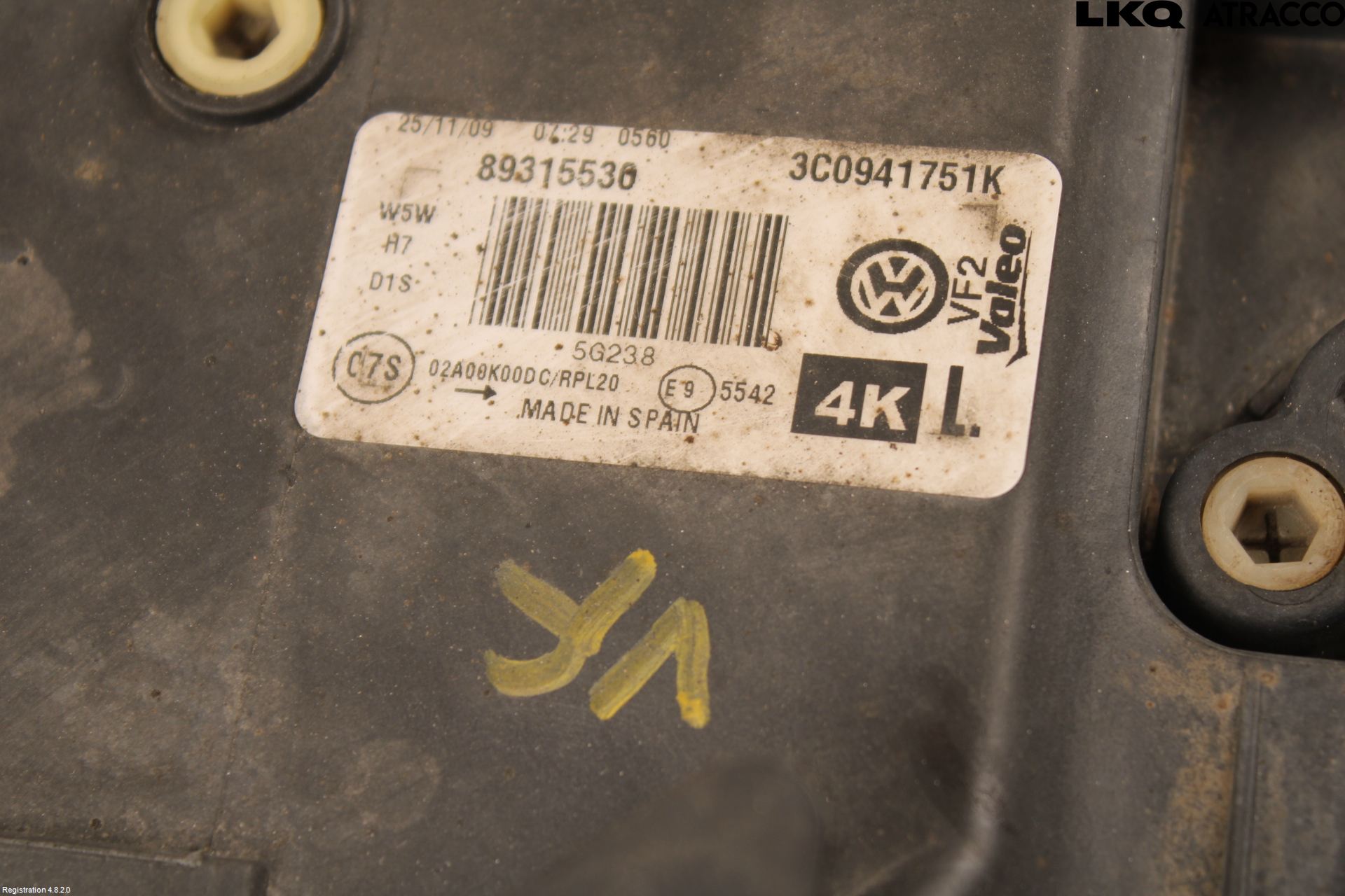 Volkswagen VW PASSAT 05-11 Strålkastare Vänster