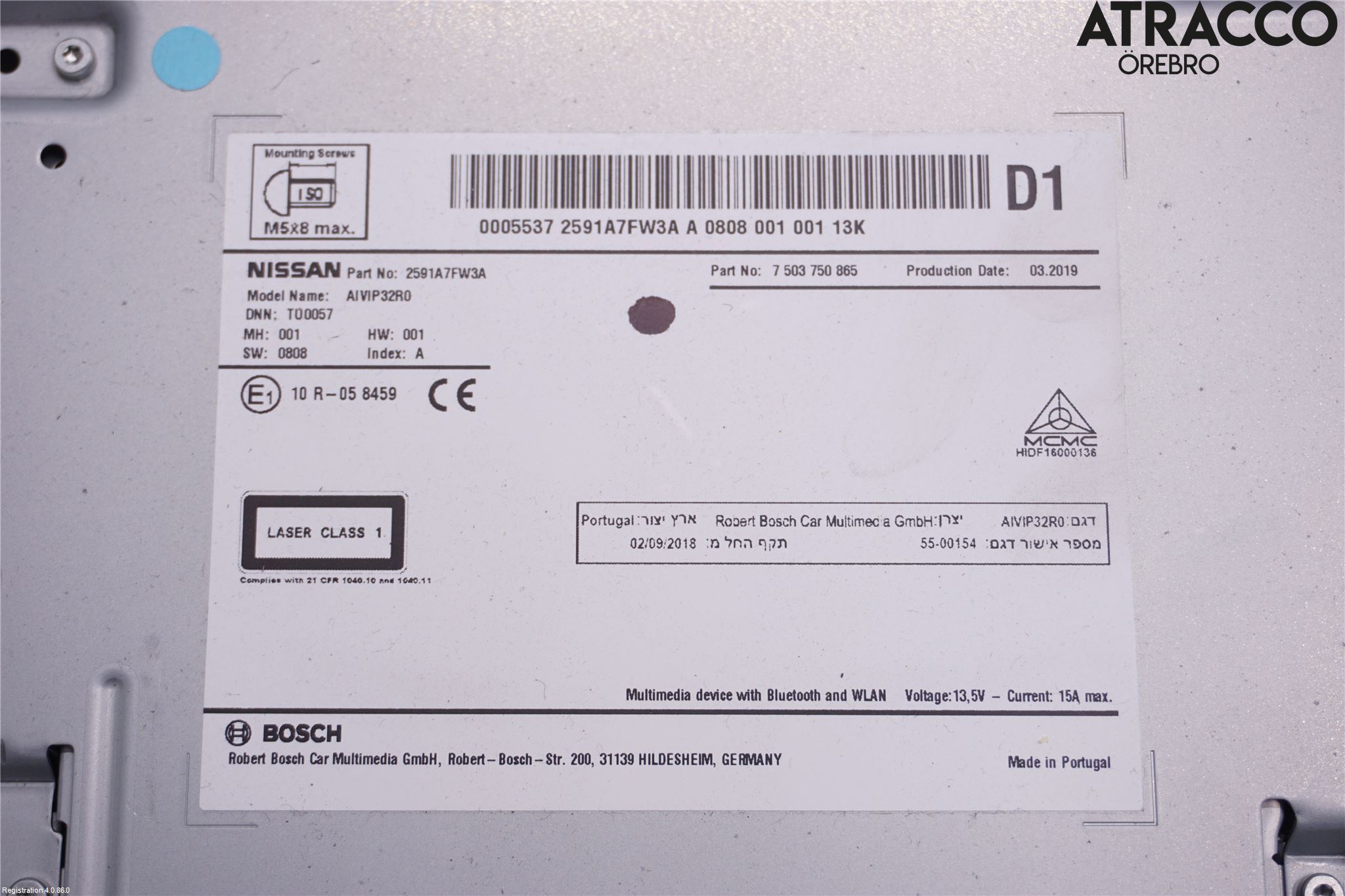 Nissan QASHQAI 17-21 Cd Radio - Multimediapanel