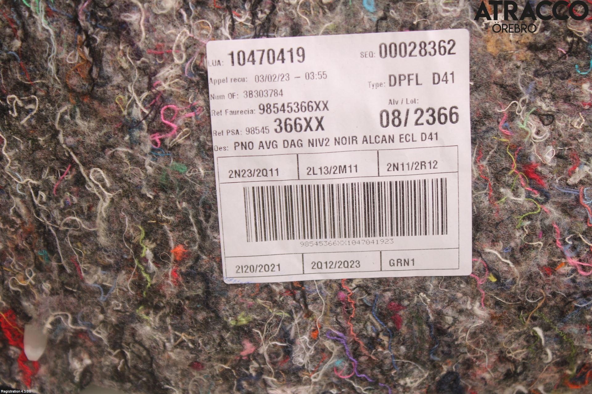 Citroen DS 4 / DS 4 E-TENSE 22- Dörrklädsel Vä