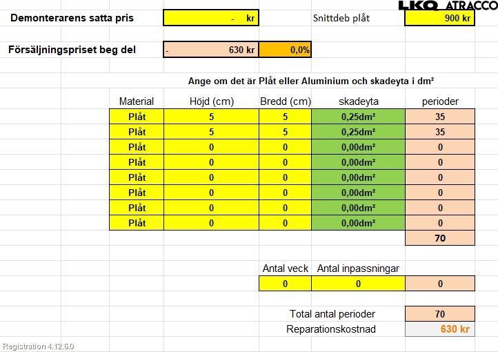 Opel ASTRA J 10-15 Dörr Bak Vänster