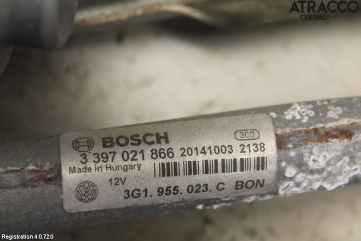 Volkswagen VW PASSAT 15-19 Torkarmotor Vindruta