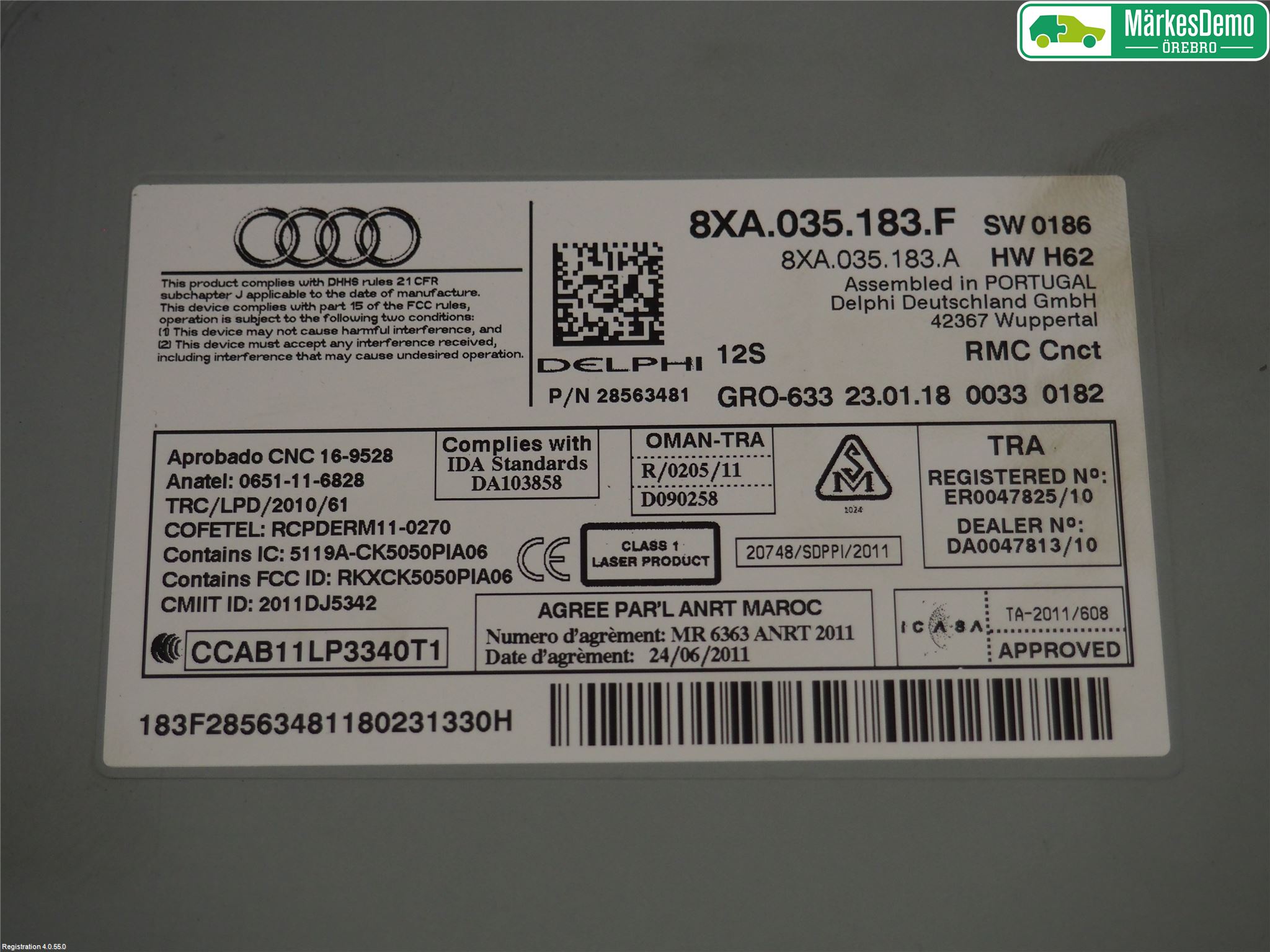 Audi A1/S1 11-18 Cd Radio - Multimediapanel